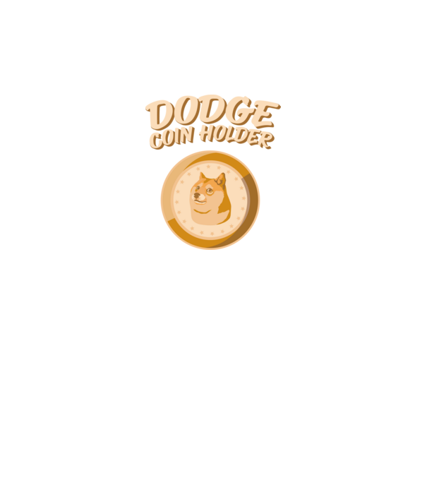 Doge Coin Holder model negru pe tricou