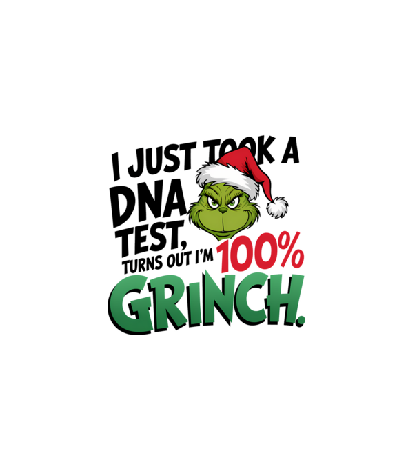 Grinch DNA test model alb pe tricou