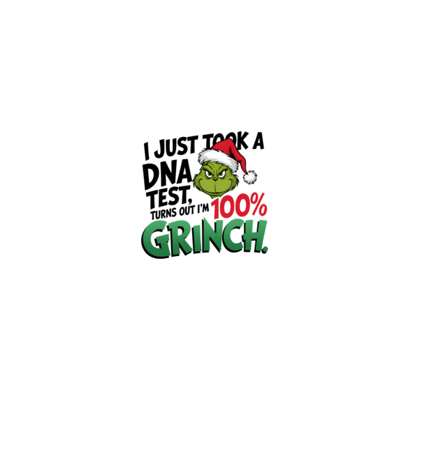 Grinch DNA test model alb pe tricou