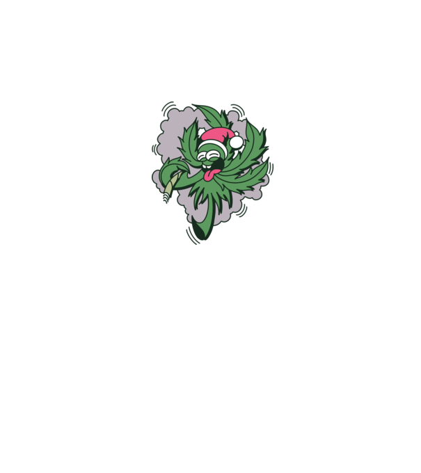 Marijuana Santa model albastru închis pe tricou