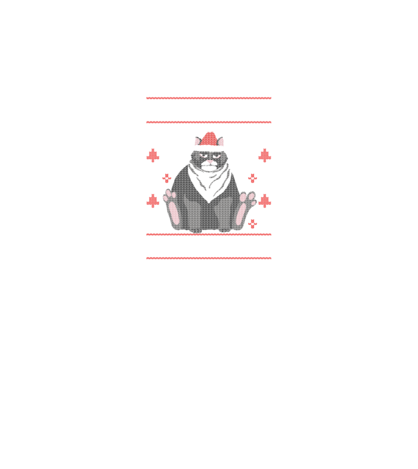Tricou cu pisică pulovăr urât model negru pe tricou