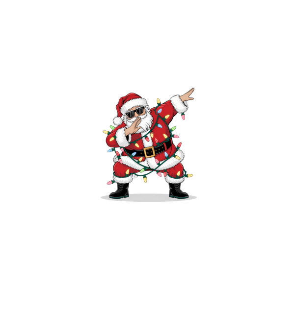 Santa Dab model alb/roșu pe tricou