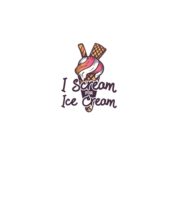 I Scream for Ice Cream model albastru regal pe tricou