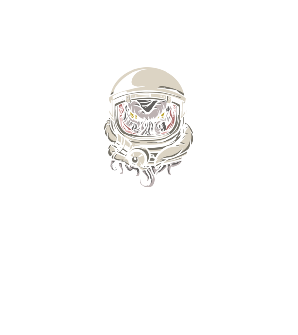 Cthulhu Astronaut model negru pe tricou