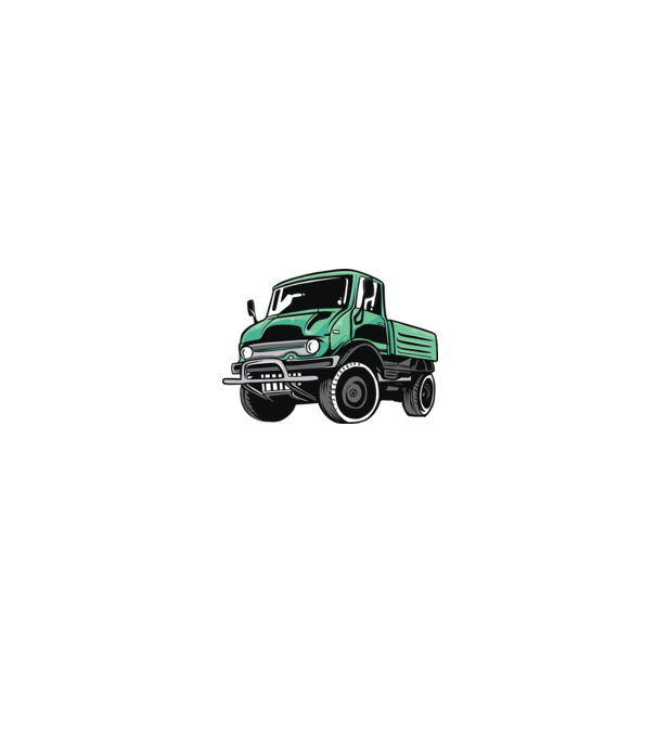 Camion model alb/roșu pe tricou