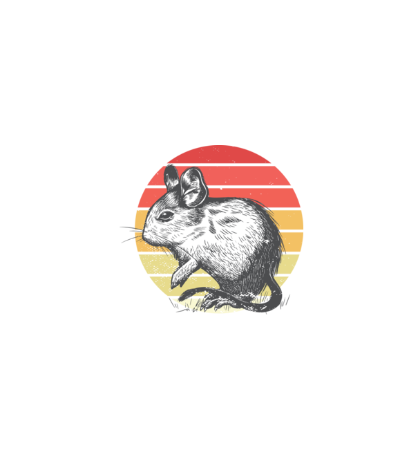 Retro Degu model negru pe tricou