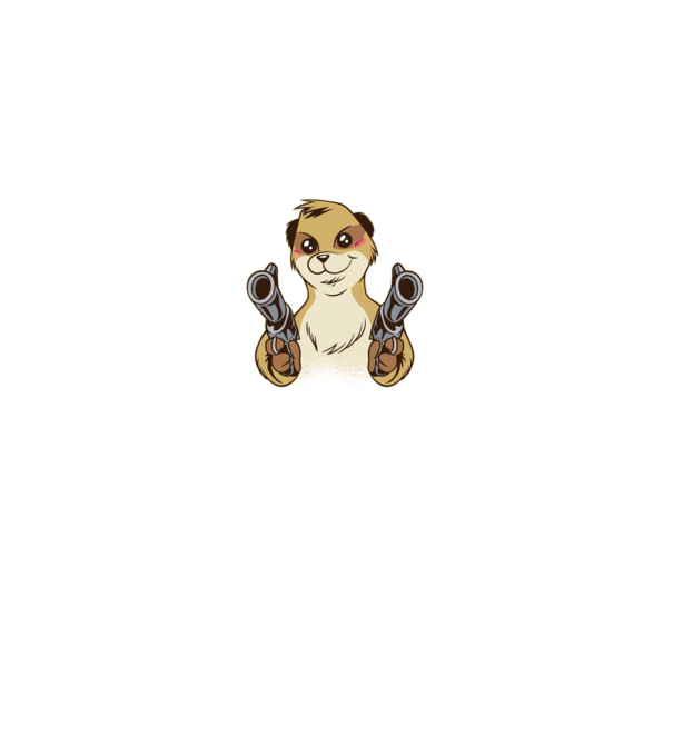 Pew Pew Pew Madafakas Suricată model negru pe tricou