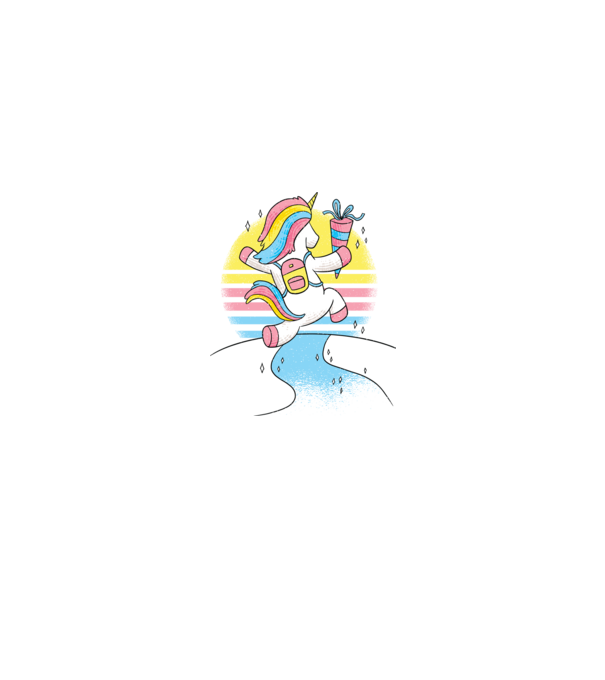 Unicorn școlar model alb pe tricou