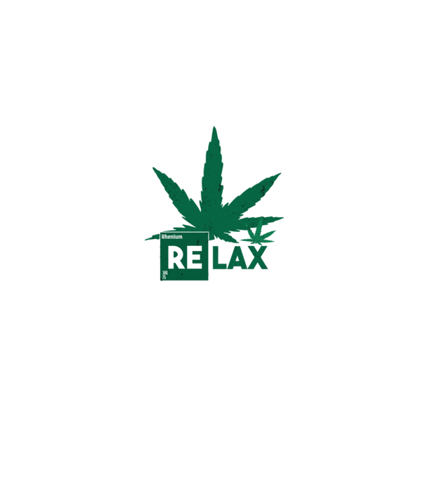 Relax Cannabis model albastru jeanși pe tricou