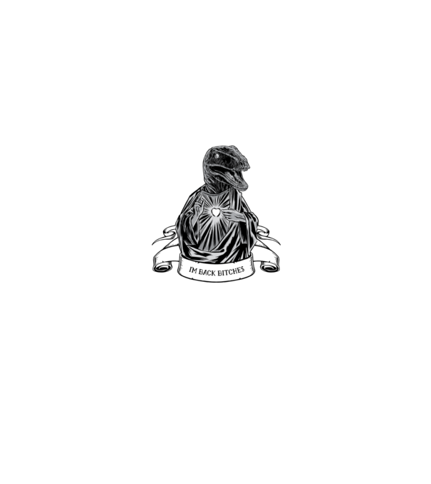 Iisus Raptor Dinozaur model turcoaz pe tricou