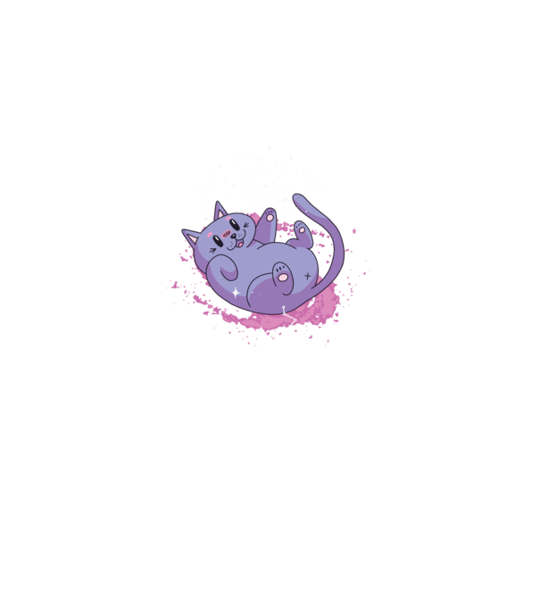 Space Cat - pisică drăguță în spațiu model negru pe tricou