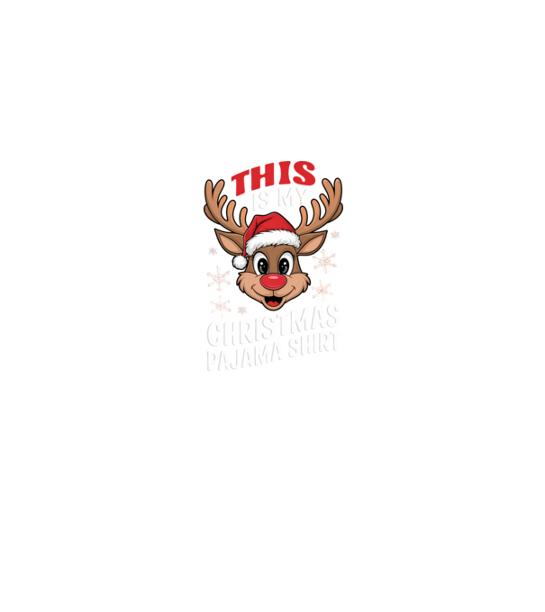 Christmas Pajama Reindeer Negru model negru pe tricou