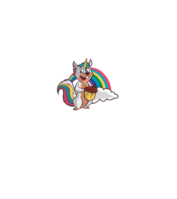 Unicorn drăguț Veveriță model liliachiu pe tricou