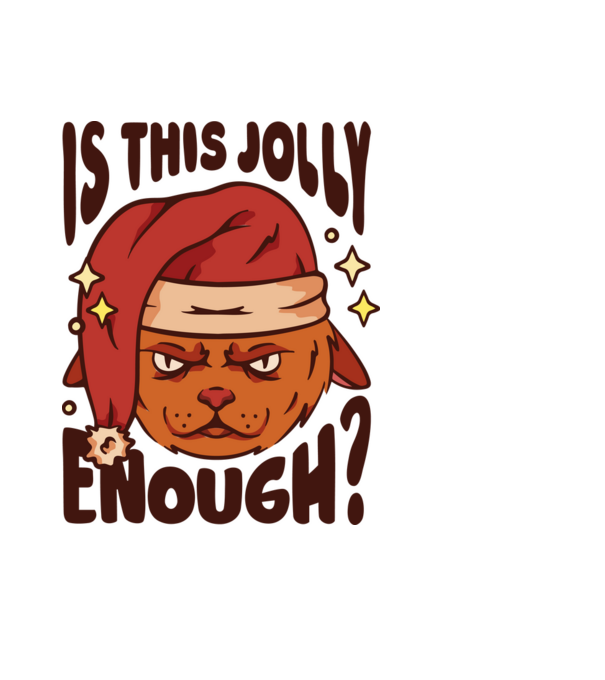 Is this Jolly enough tricou de Crăciun model albastru deschis pe tricou