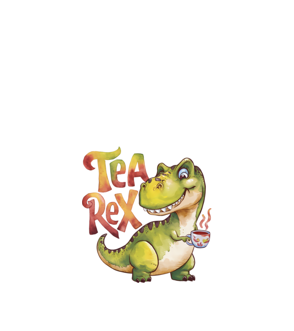 Tea Rex model alb pe tricou