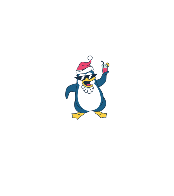Pinguin de Crăciun model turcoaz pe tricou
