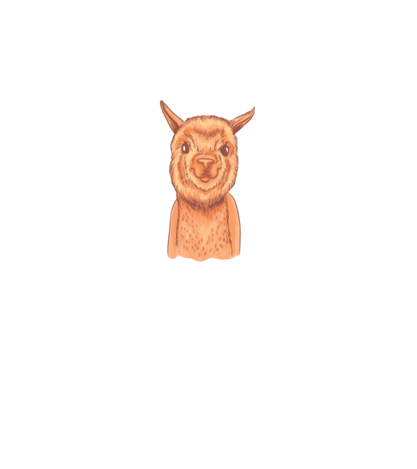 Cap de Alpaca model alb pe tricou