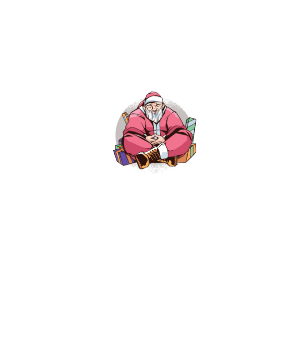 Santa Meditație model verde pe tricou