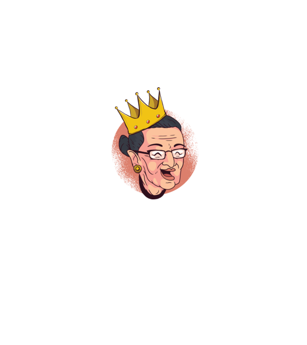 Ruth Bader Ginsburg model albastru jeanși pe tricou