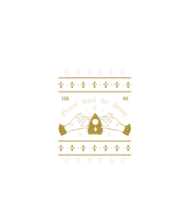 Ouija Motiv de Crăciun model negru pe tricou