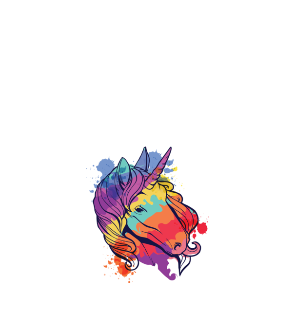 Curcubeu colorat Unicorn tricou model nisipiu pe tricou