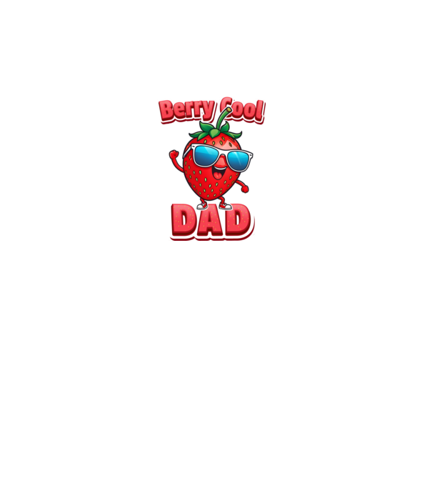 Berry Cool Dad Strawberry model negru pe tricou