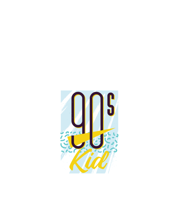 Retro 90s Kid model nisipiu pe tricou