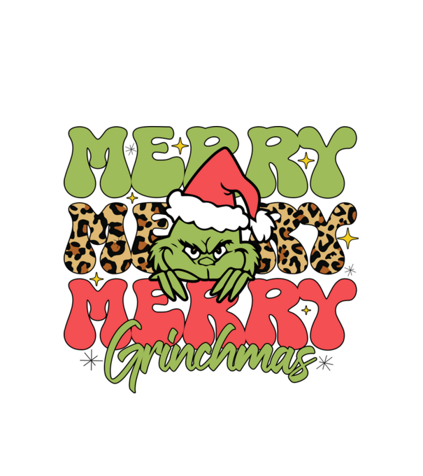 Merry Grinchmas model alb pe tricou