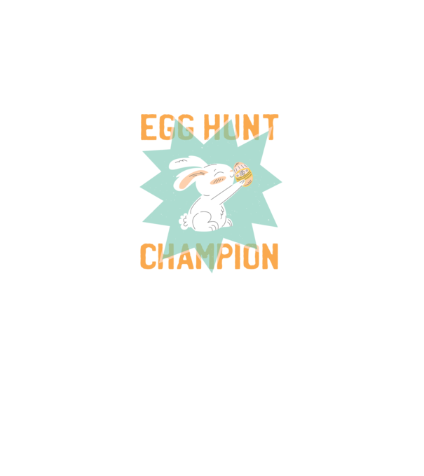 Egg Hunt Champion Campion la vânătoare de ouă model alb pe tricou