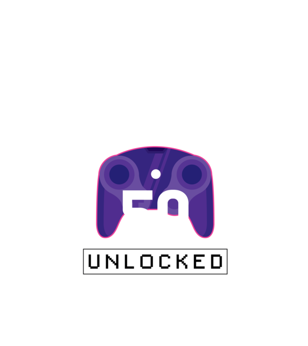 Level 50 Unlocked Gamer Birthday model negru pe tricou