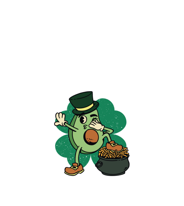 Avocado St. Patrick DAB model alb pe tricou