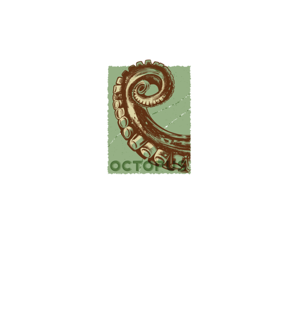 Caracatiță Octopus model negru pe tricou