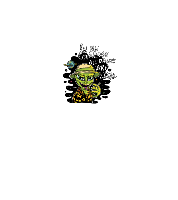 Alien drogat model gri pe tricou