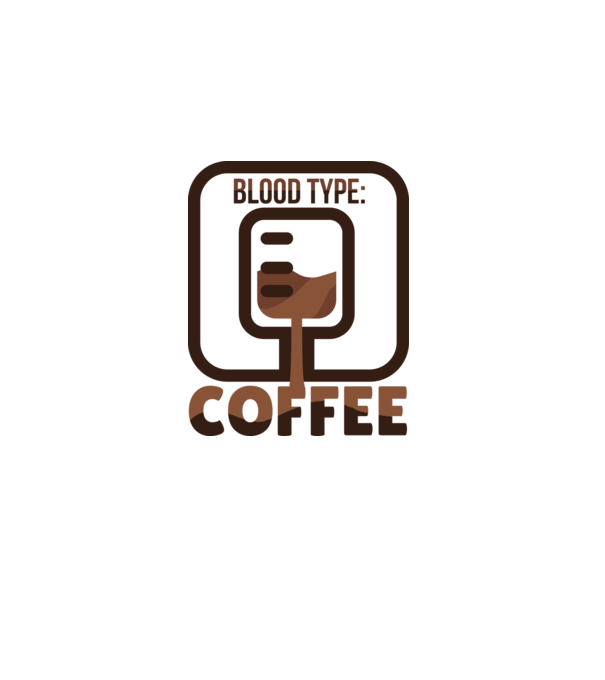 Grupa mea de sânge este cafeaua model alb pe tricou