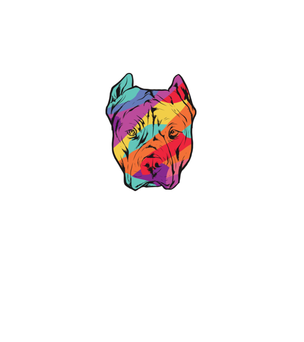 Cap colorat Pitbull model alb pe tricou