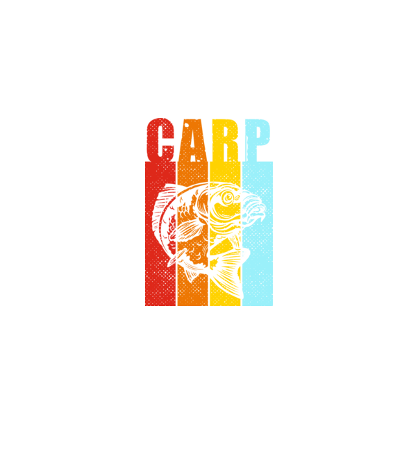 Carp Pescuit model negru pe tricou