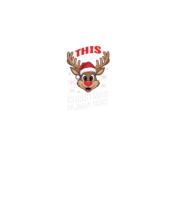 Christmas Pajama Reindeer Negru model negru pe tricou