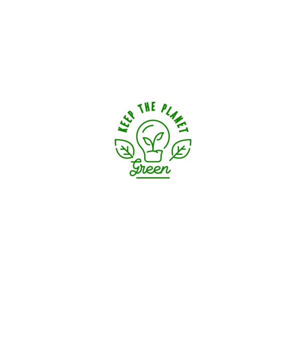 Keep The Planet Green - Ziua Pământului model alb pe tricou