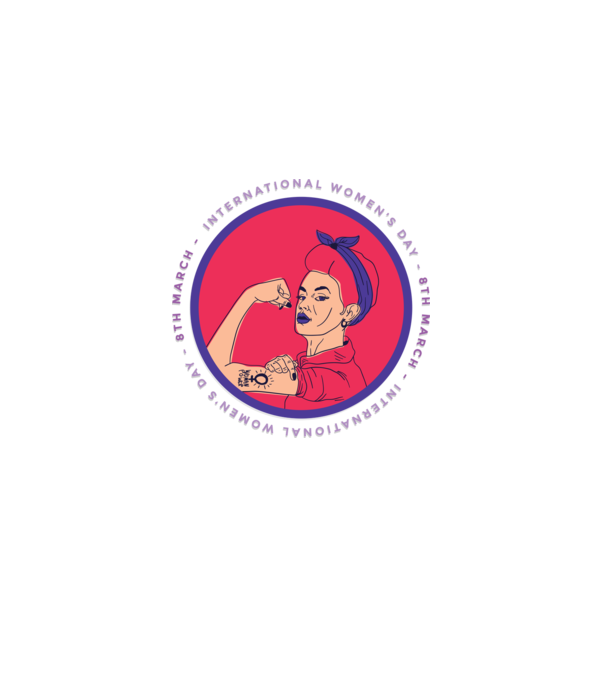 Ziua Internațională a Femeii 8 martie model mov pe tricou