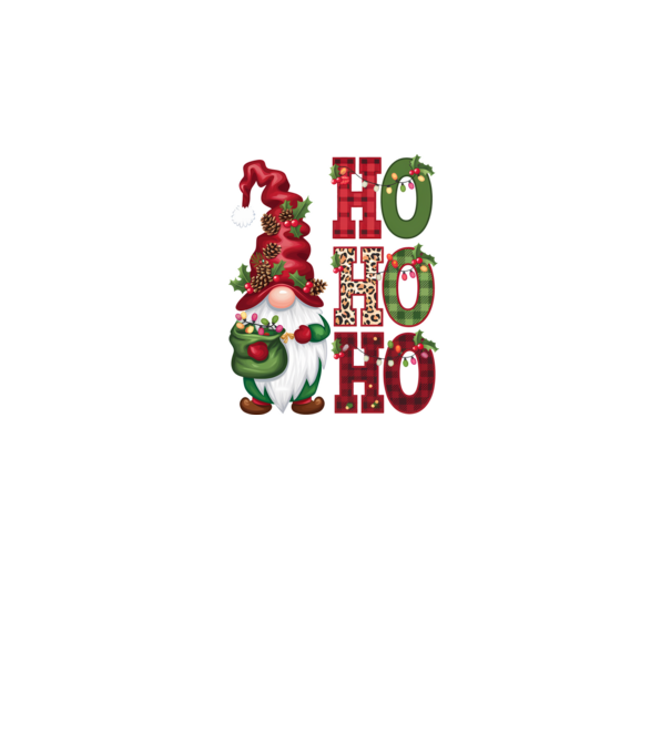 HOHOHO Gnome model negru pe tricou