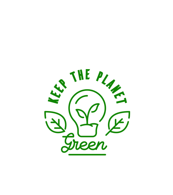 Keep The Planet Green - Ziua Pământului model alb pe tricou