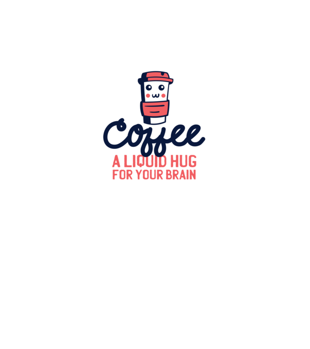Cafea - o îmbrățișare lichidă pentru creier model gri pe tricou