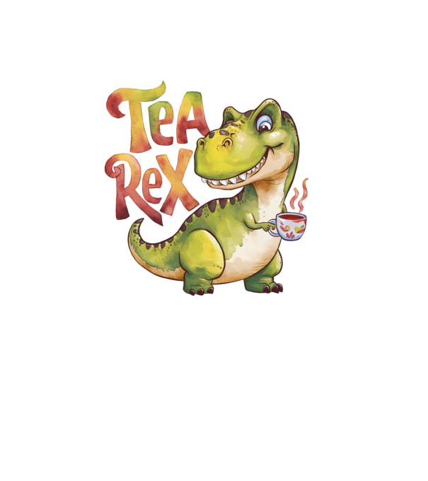 Tea Rex model alb pe tricou