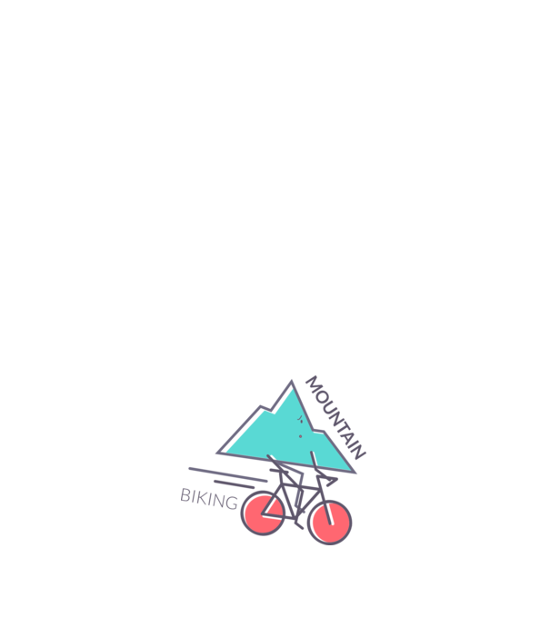 Mountain Biking model negru pe tricou