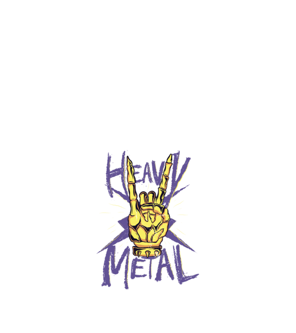 Heavy Metal model negru pe tricou