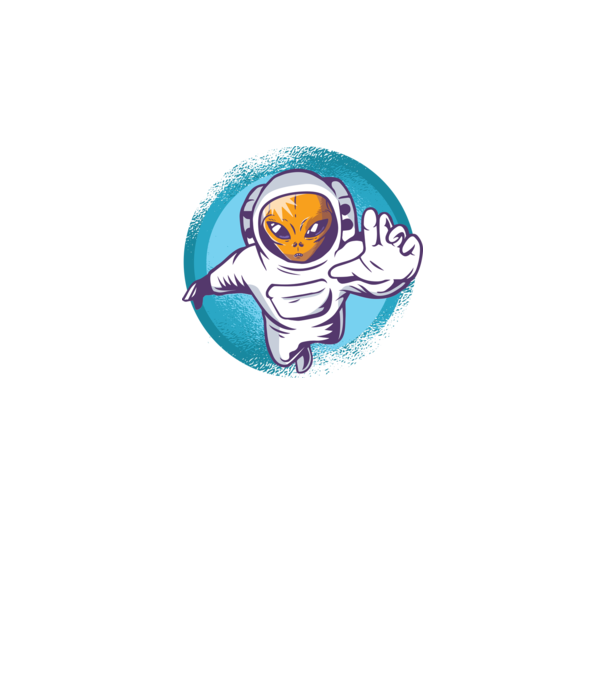 Alien Astronaut model negru pe tricou