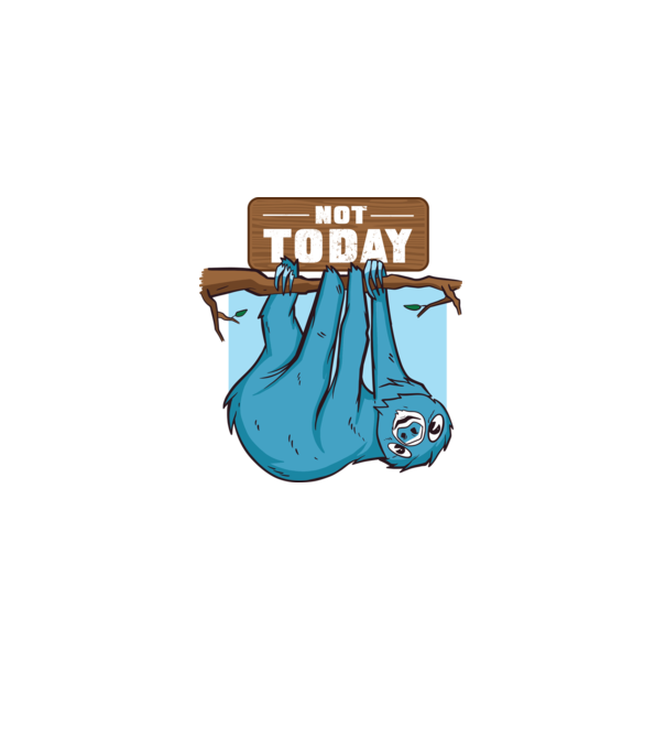 Not today Leneș model alb pe tricou