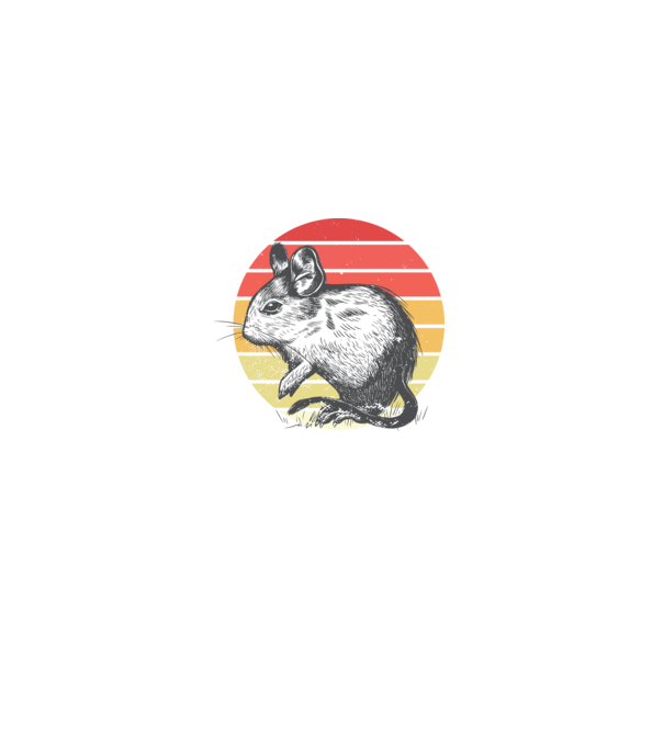 Retro Degu model negru pe tricou