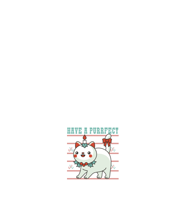 Have a Purrfect Christmas model negru pe tricou