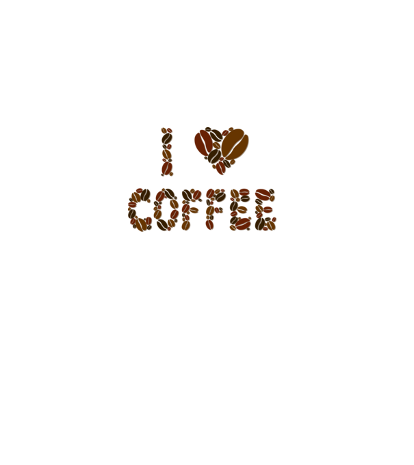 I Love Coffee model alb pe tricou